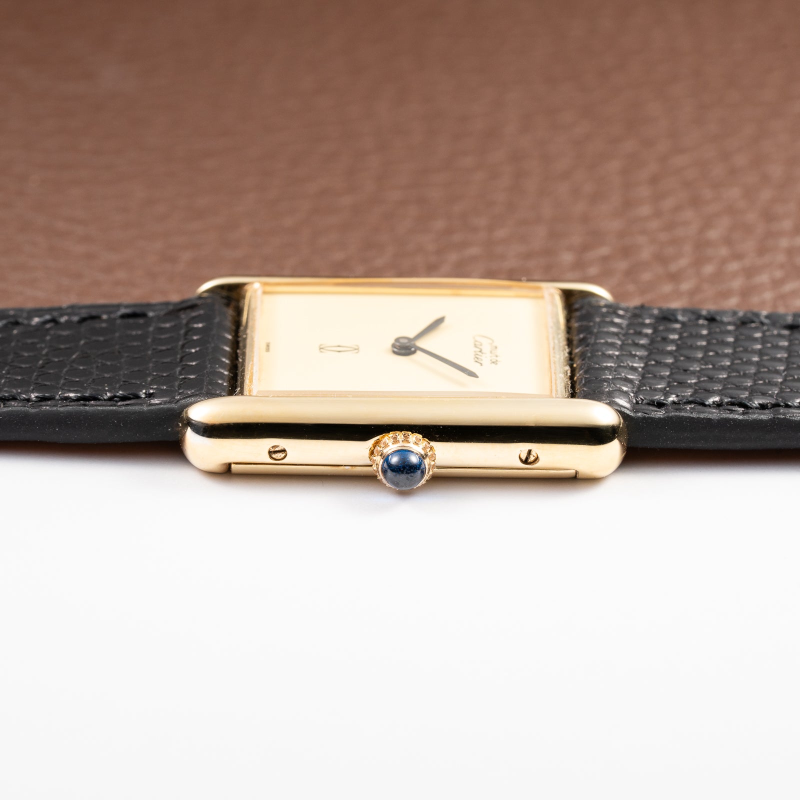 Cartier Tank Must de Lemon Champagne Dial Vermeil GM from 1980s