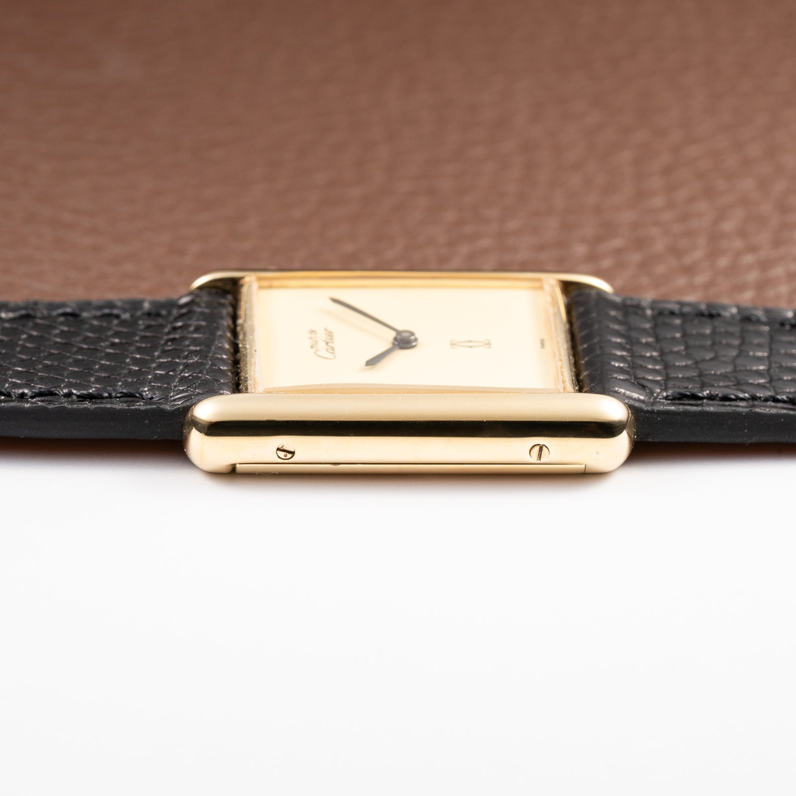 Cartier Tank Must de Lemon Champagne Dial Vermeil GM from 1980s