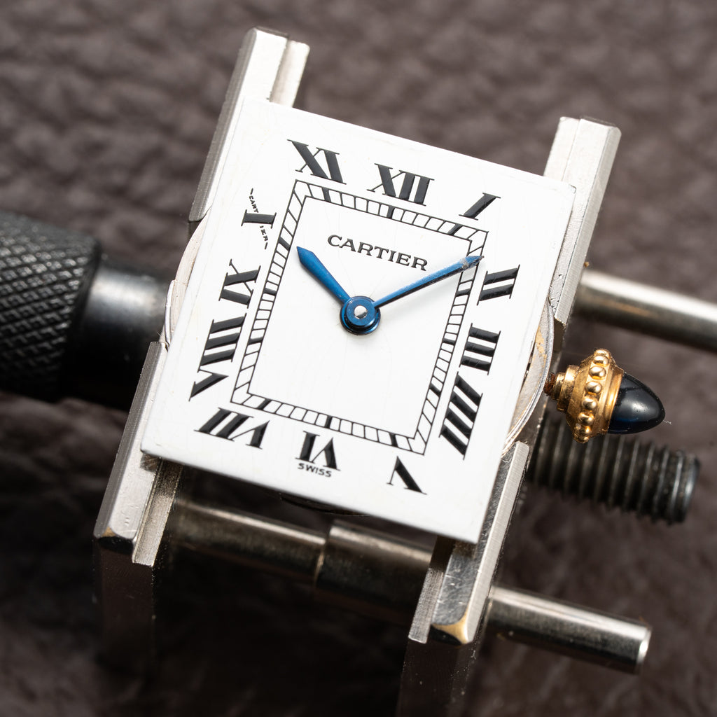 Cartier Tank Louis Swiss Dial 18K Yellow Gold PM Ref 78087 from 1970s