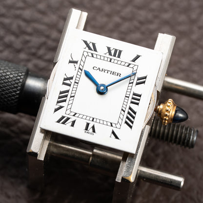 Cartier Tank Louis Swiss Dial 18K Yellow Gold PM Ref 78087 from 1970s