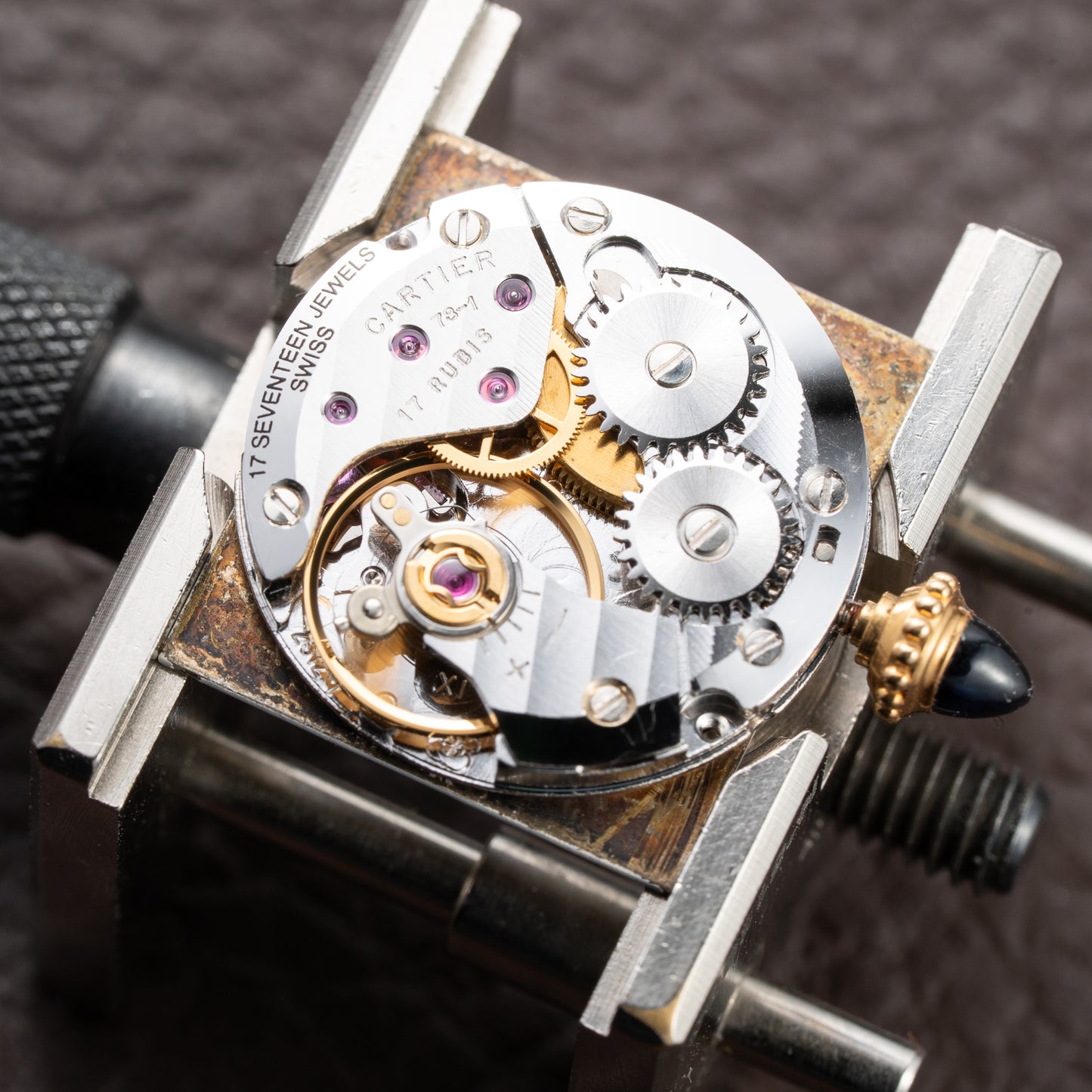 Cartier Tank Louis Swiss Dial 18K Yellow Gold PM Ref 78087 from 1970s