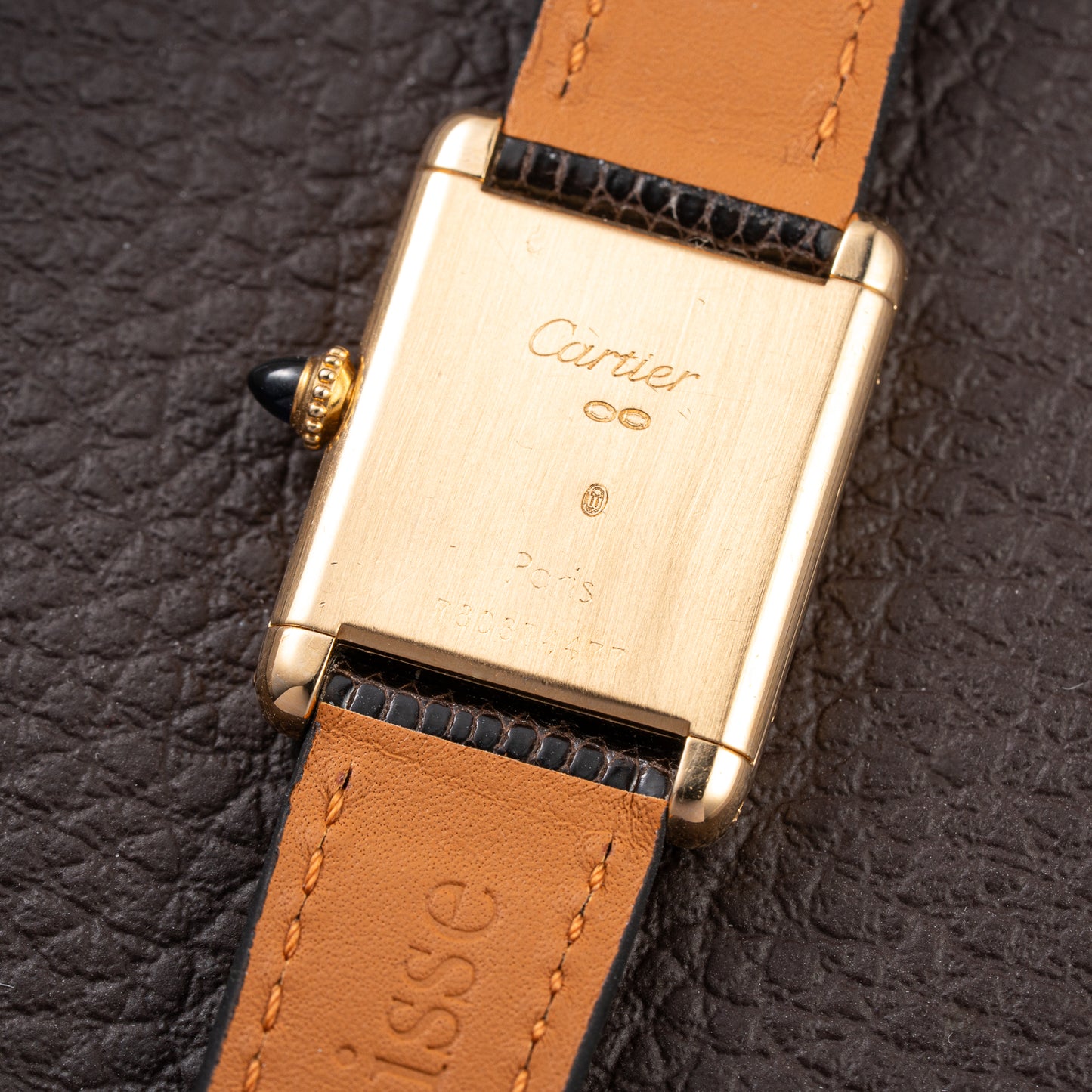 Cartier Tank Louis Swiss Dial 18K Yellow Gold PM Ref 78087 from 1970s