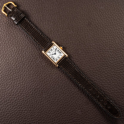 Cartier Tank Louis Swiss Dial 18K Yellow Gold PM Ref 78087 from 1970s