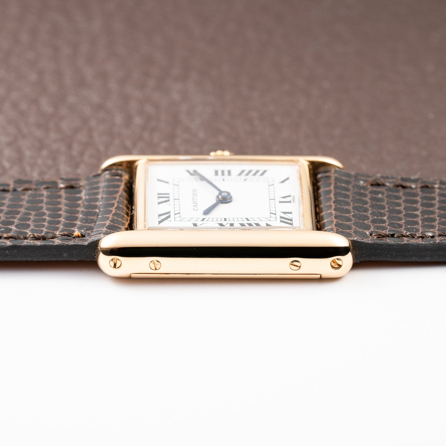 Cartier Tank Louis Swiss Dial 18K Yellow Gold PM Ref 78087 from 1970s