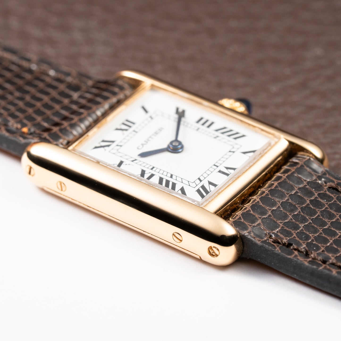 Cartier Tank Louis Swiss Dial 18K Yellow Gold PM Ref 78087 from 1970s