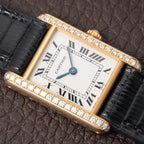 Cartier Tank Louis Factory Diamond Set 18K Yellow Gold Ref 1151 from 1990s