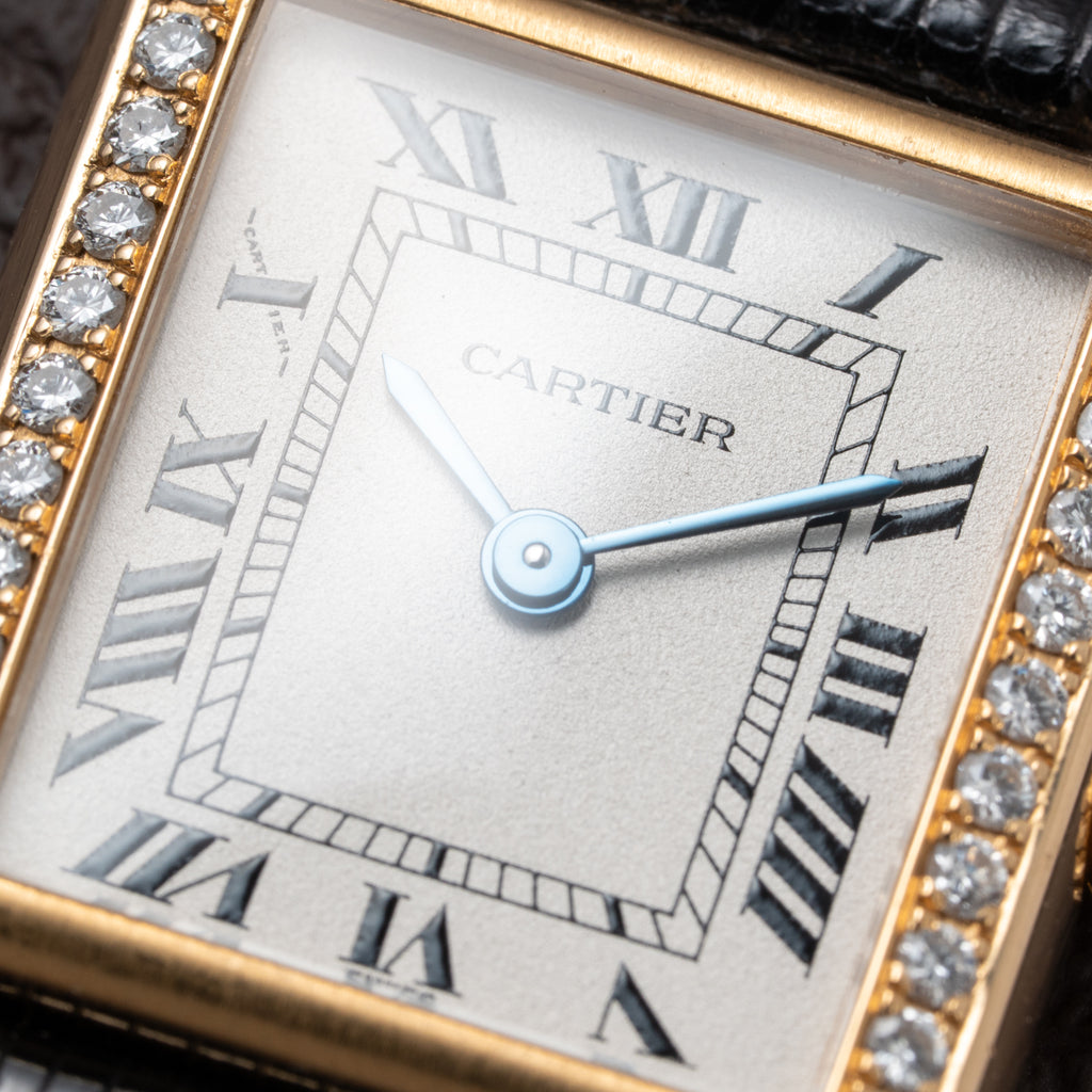 Cartier Tank Louis Factory Diamond Set 18K Yellow Gold Ref 1151 from 1990s