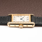 Cartier Tank Louis Factory Diamond Set 18K Yellow Gold Ref 1151 from 1990s