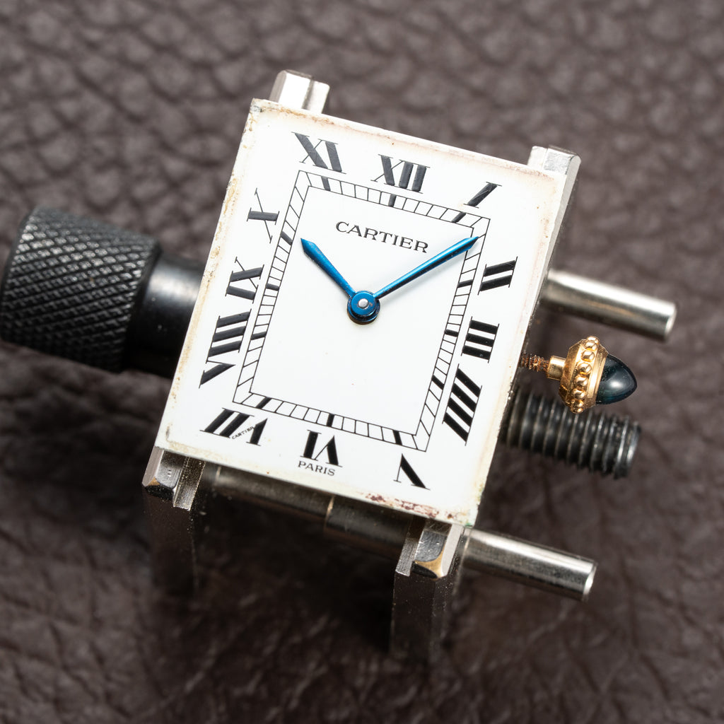 Cartier Tank Louis Paris Dial 18K Yellow Gold GM LM Ref. 78086 from 1970s