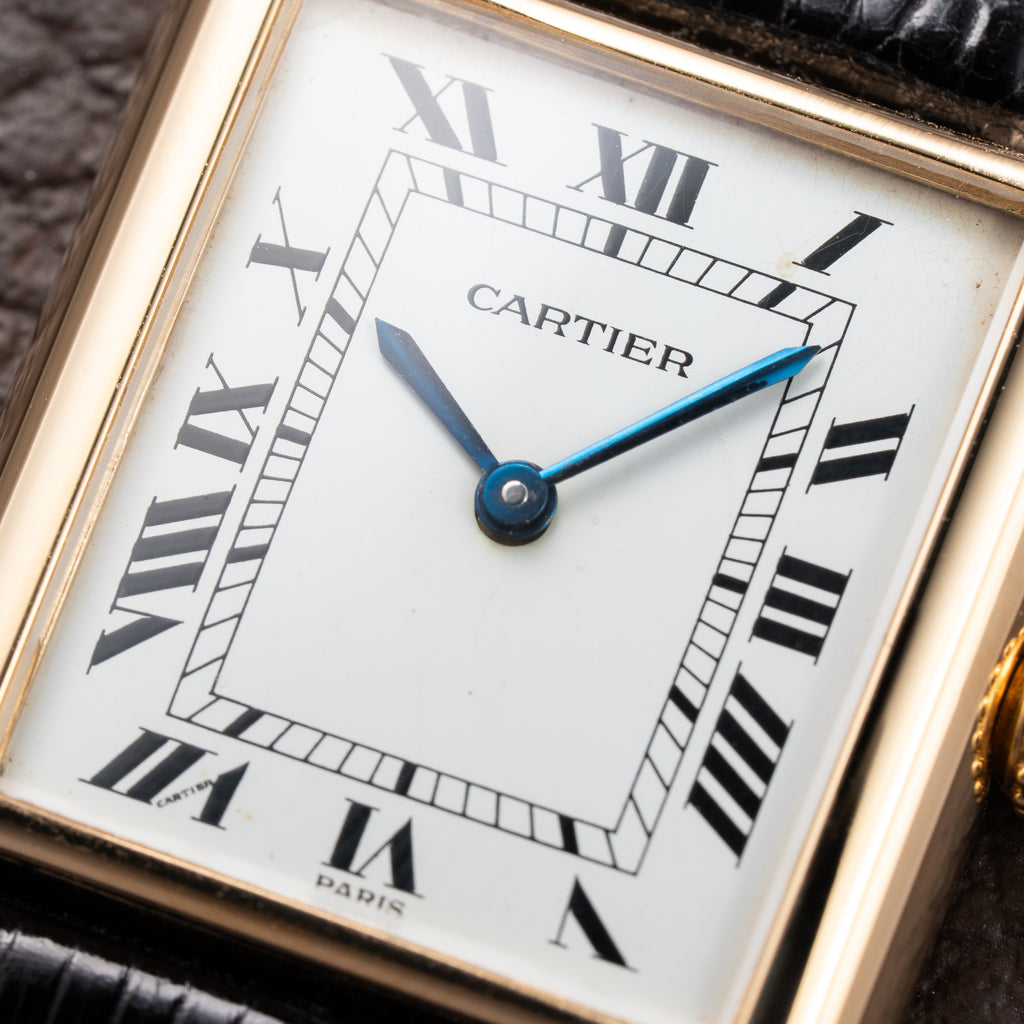 Cartier Tank Louis Paris Dial 18K Yellow Gold GM LM Ref. 78086 from 1970s
