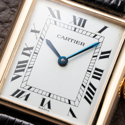 Cartier Tank Louis Paris Dial 18K Yellow Gold GM LM Ref. 78086 from 1970s