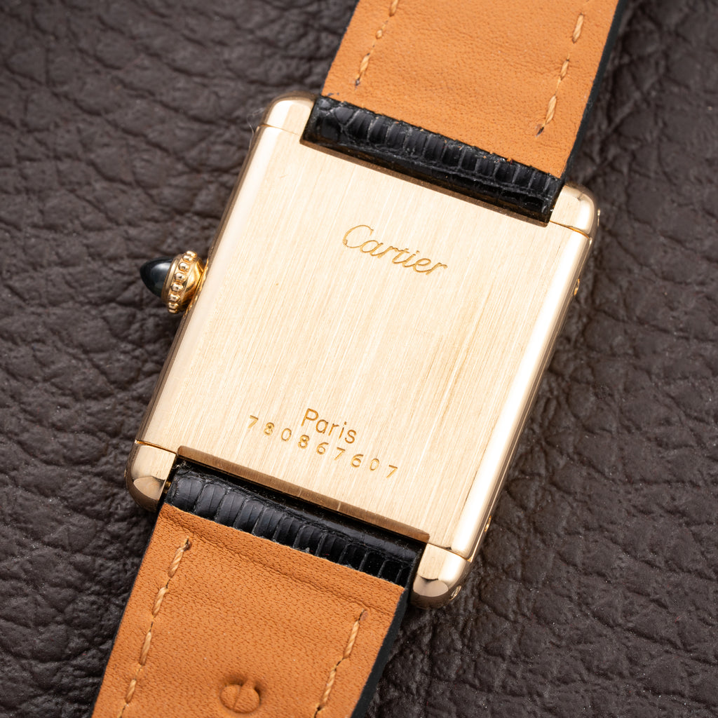 Cartier Tank Louis Paris Dial 18K Yellow Gold GM LM Ref. 78086 from 1970s