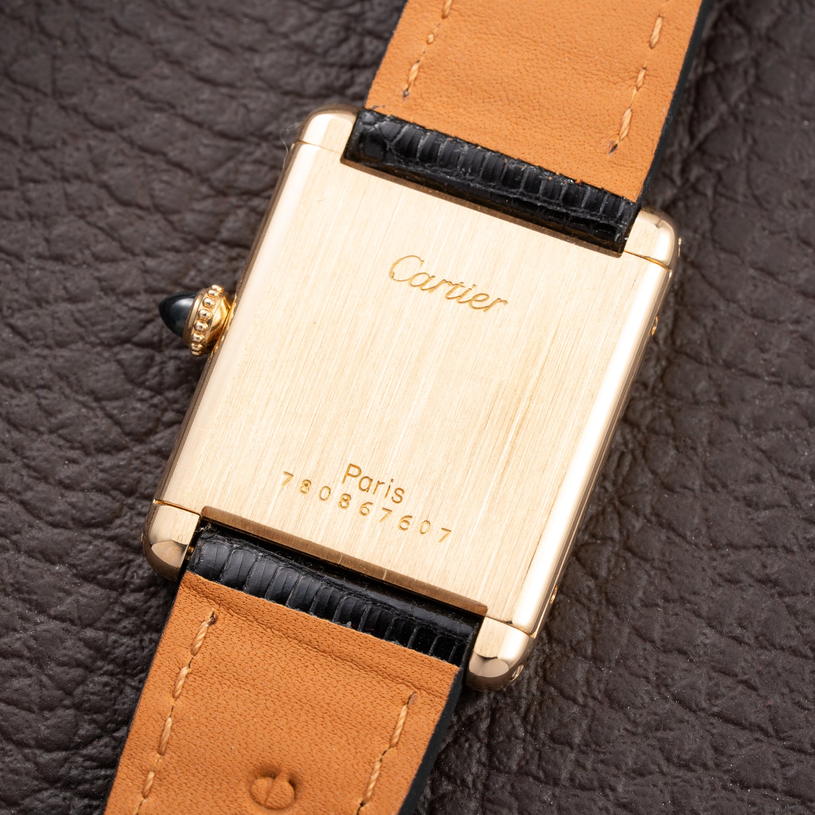 Cartier Tank Louis Paris Dial 18K Yellow Gold GM LM Ref. 78086 from 1970s
