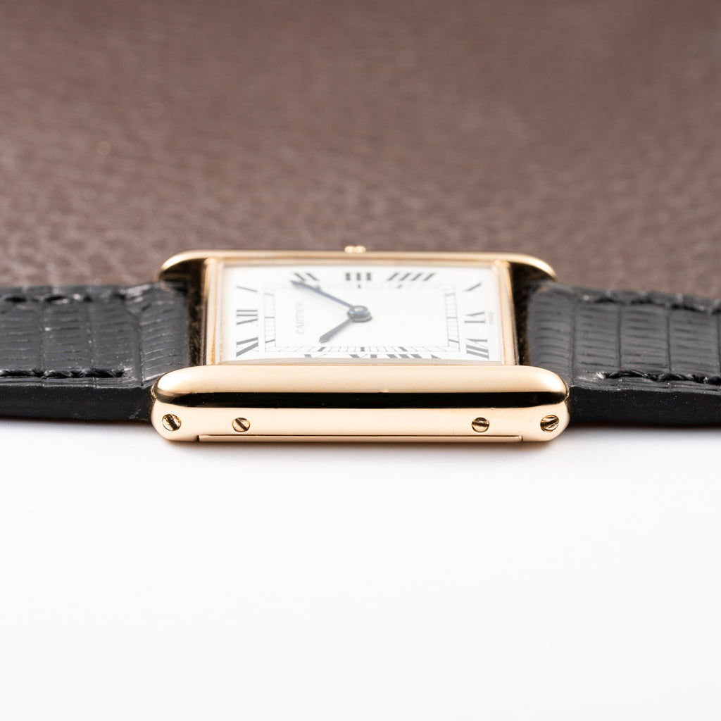 Cartier Tank Louis Paris Dial 18K Yellow Gold GM LM Ref. 78086 from 1970s