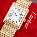 Cartier Tank Louis "Grain de Riz” Beads of Rice bracelet 18k Yellow Gold Ref 81052 from 1980s