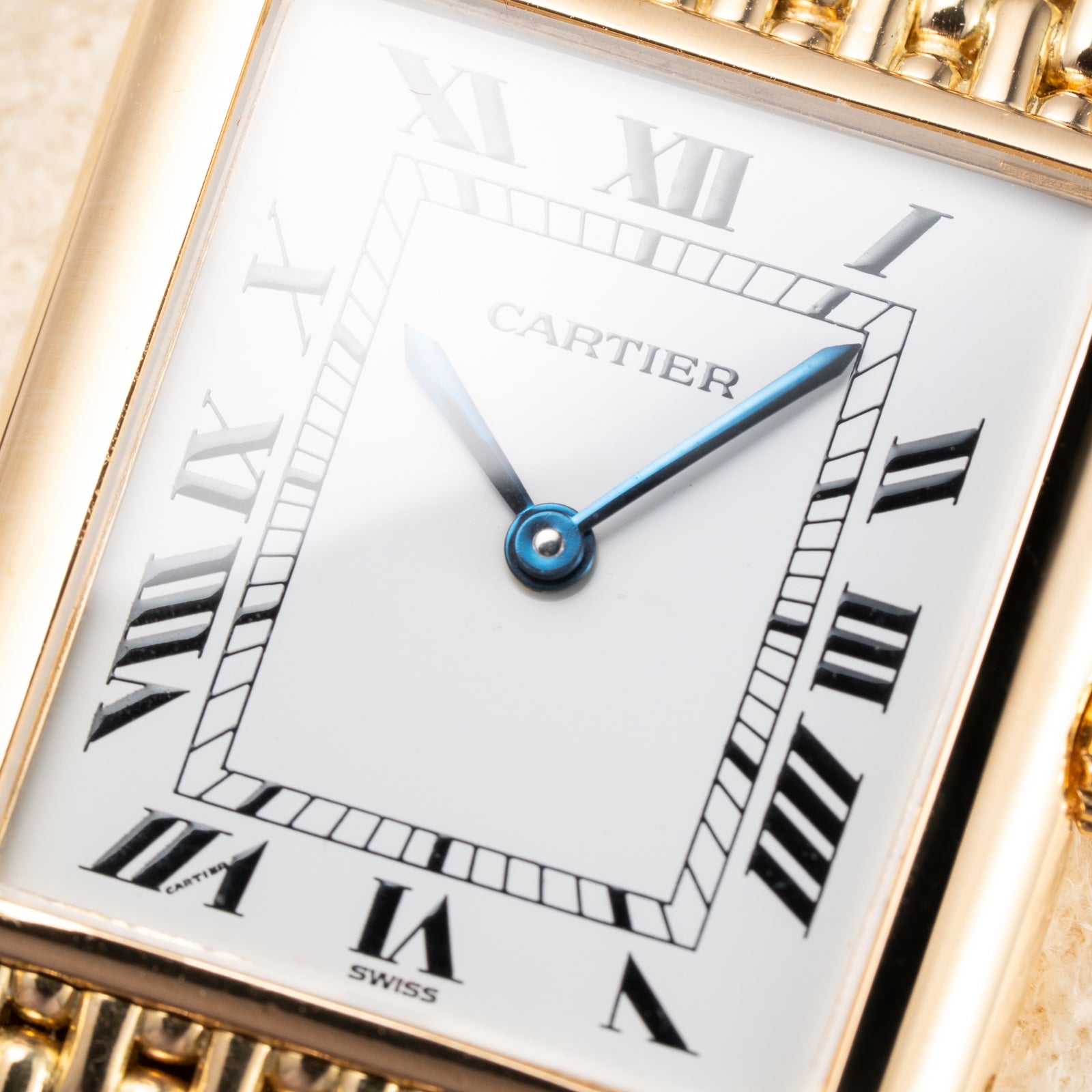 Cartier Tank Louis "Grain de Riz” Beads of Rice bracelet 18k Yellow Gold Ref 81052 from 1980s
