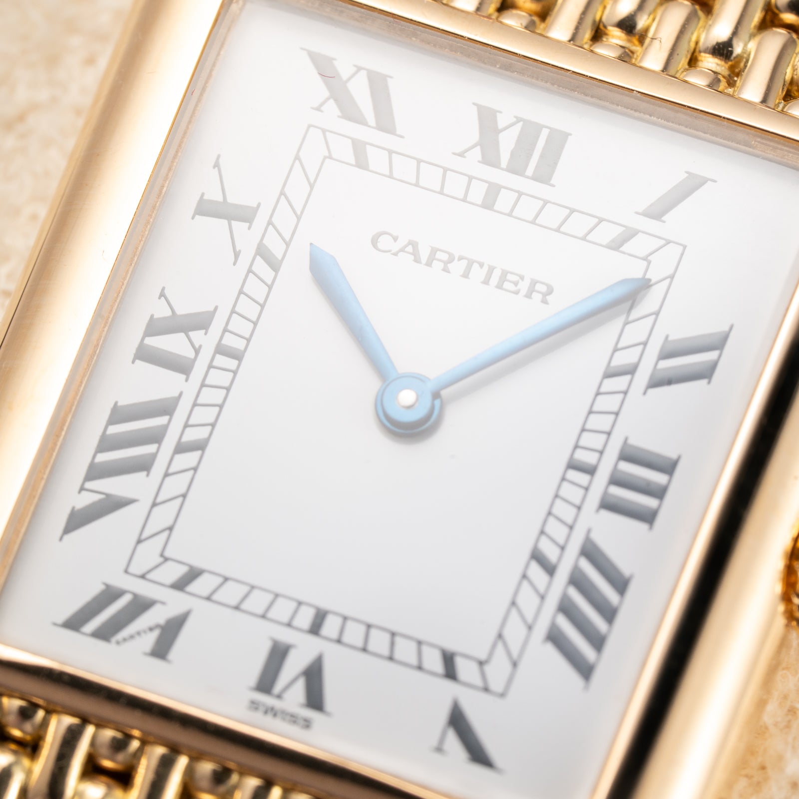 Cartier Tank Louis "Grain de Riz” Beads of Rice bracelet 18k Yellow Gold Ref 81052 from 1980s
