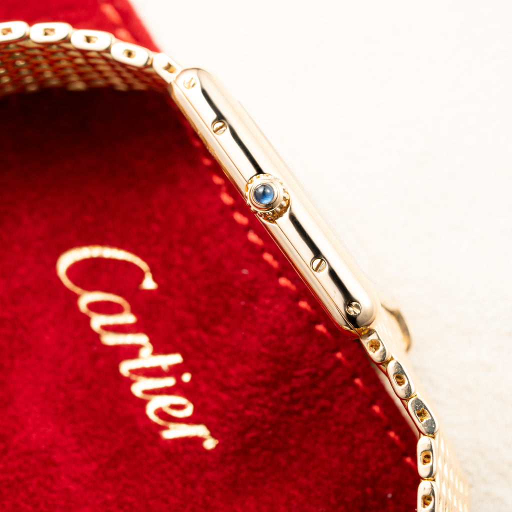 Cartier Tank Louis "Grain de Riz” Beads of Rice bracelet 18k Yellow Gold Ref 81052 from 1980s