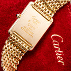Cartier Tank Louis "Grain de Riz” Beads of Rice bracelet 18k Yellow Gold Ref 81052 from 1980s