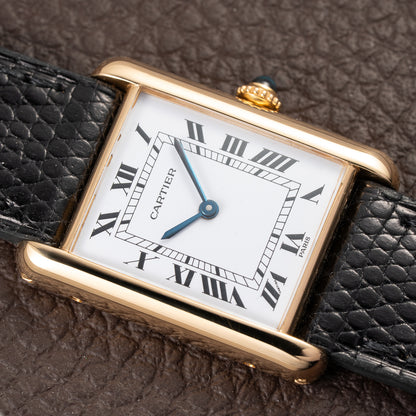 Cartier Tank Louis Paris Dial 18K Yellow Gold GM LM Ref. 78086 from 1970s