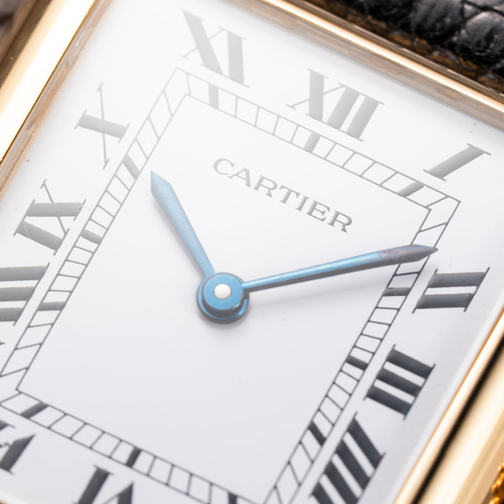 Cartier Tank Louis Paris Dial 18K Yellow Gold GM LM Ref. 78086 from 1970s