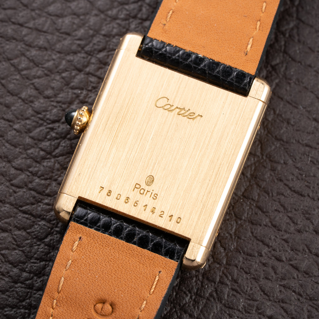 Cartier Tank Louis Paris Dial 18K Yellow Gold GM LM Ref. 78086 from 1970s