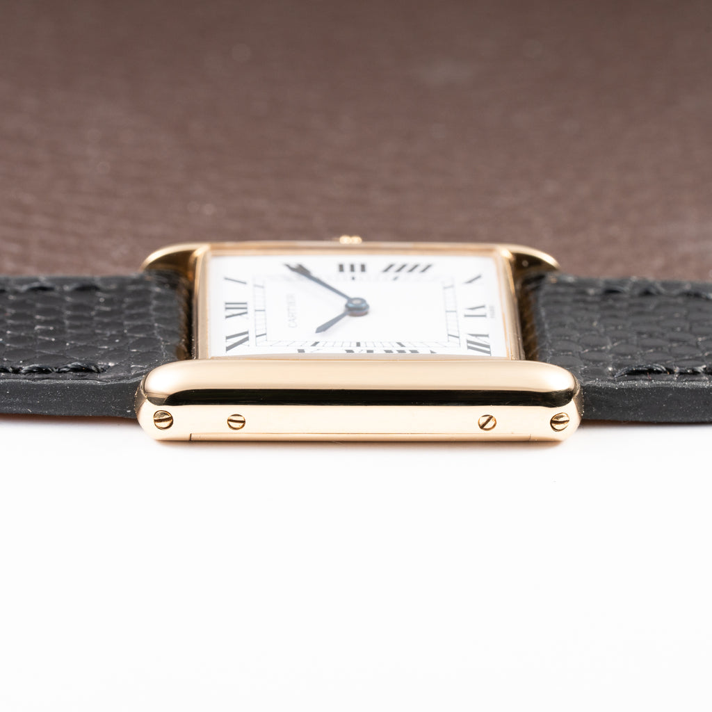 Cartier Tank Louis Paris Dial 18K Yellow Gold GM LM Ref. 78086 from 1970s