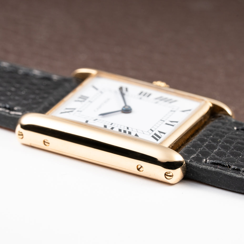 Cartier Tank Louis Paris Dial 18K Yellow Gold GM LM Ref. 78086 from 1970s