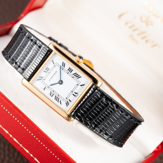 Cartier Tank Louis Extra Plate Frederic Piguet 21 in 18k Yellow Gold Reference 96065 from 1990s