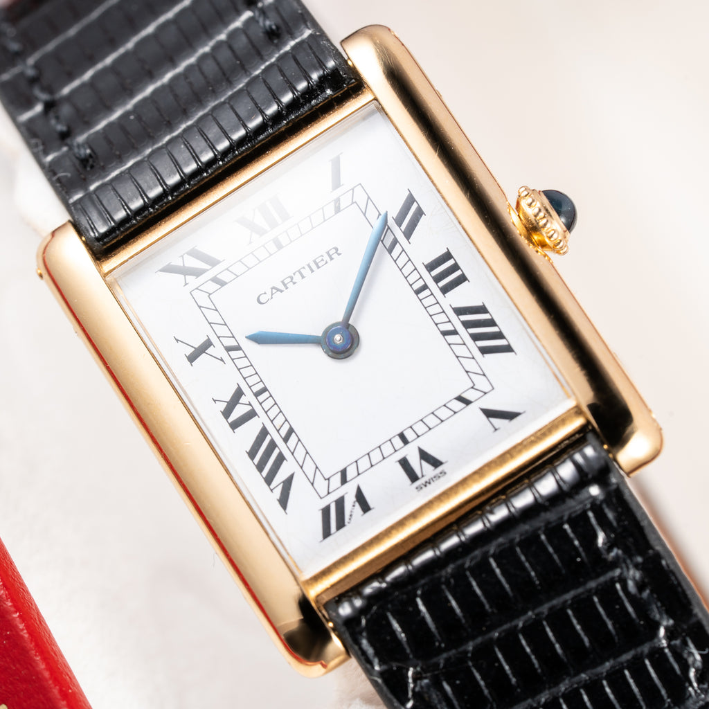Cartier Tank Louis Extra Plate Frederic Piguet 21 in 18k Yellow Gold Reference 96065 from 1990s