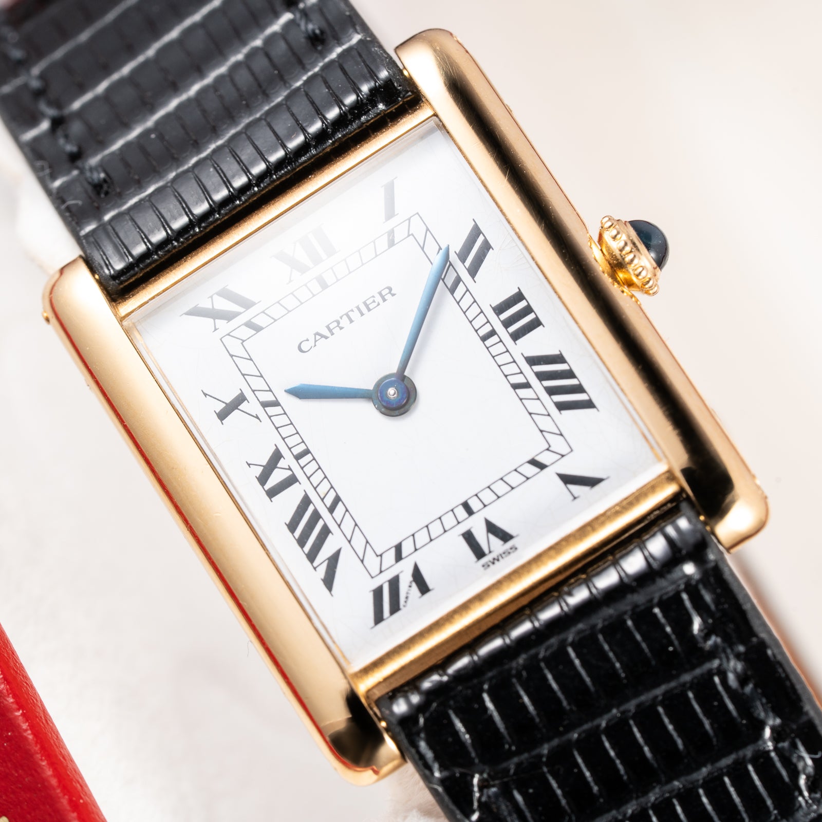 Cartier Tank Louis Extra Plate Frederic Piguet 21 in 18k Yellow Gold Reference 96065 from 1990s