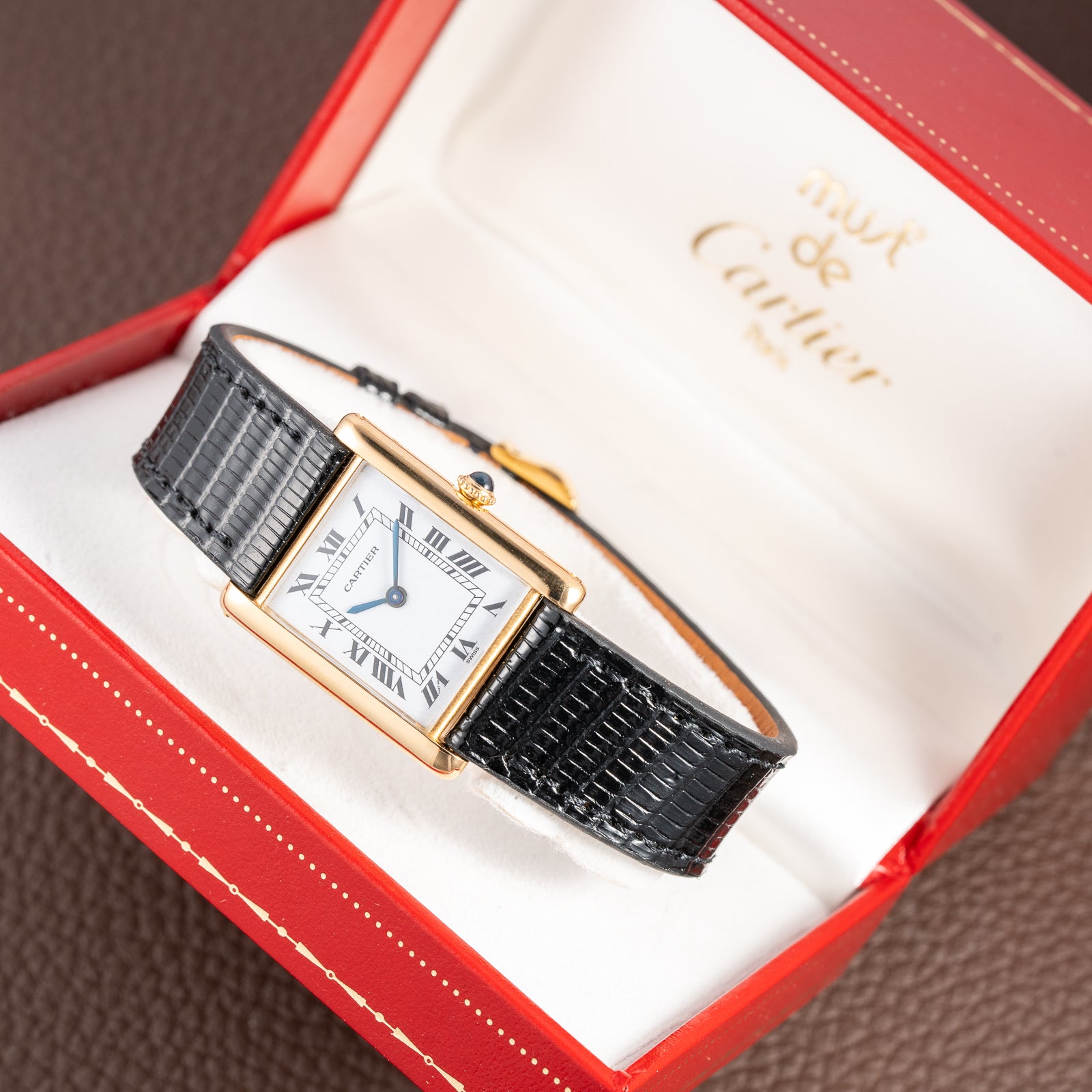 Cartier Tank Louis Extra Plate Frederic Piguet 21 in 18k Yellow Gold Reference 96065 from 1990s
