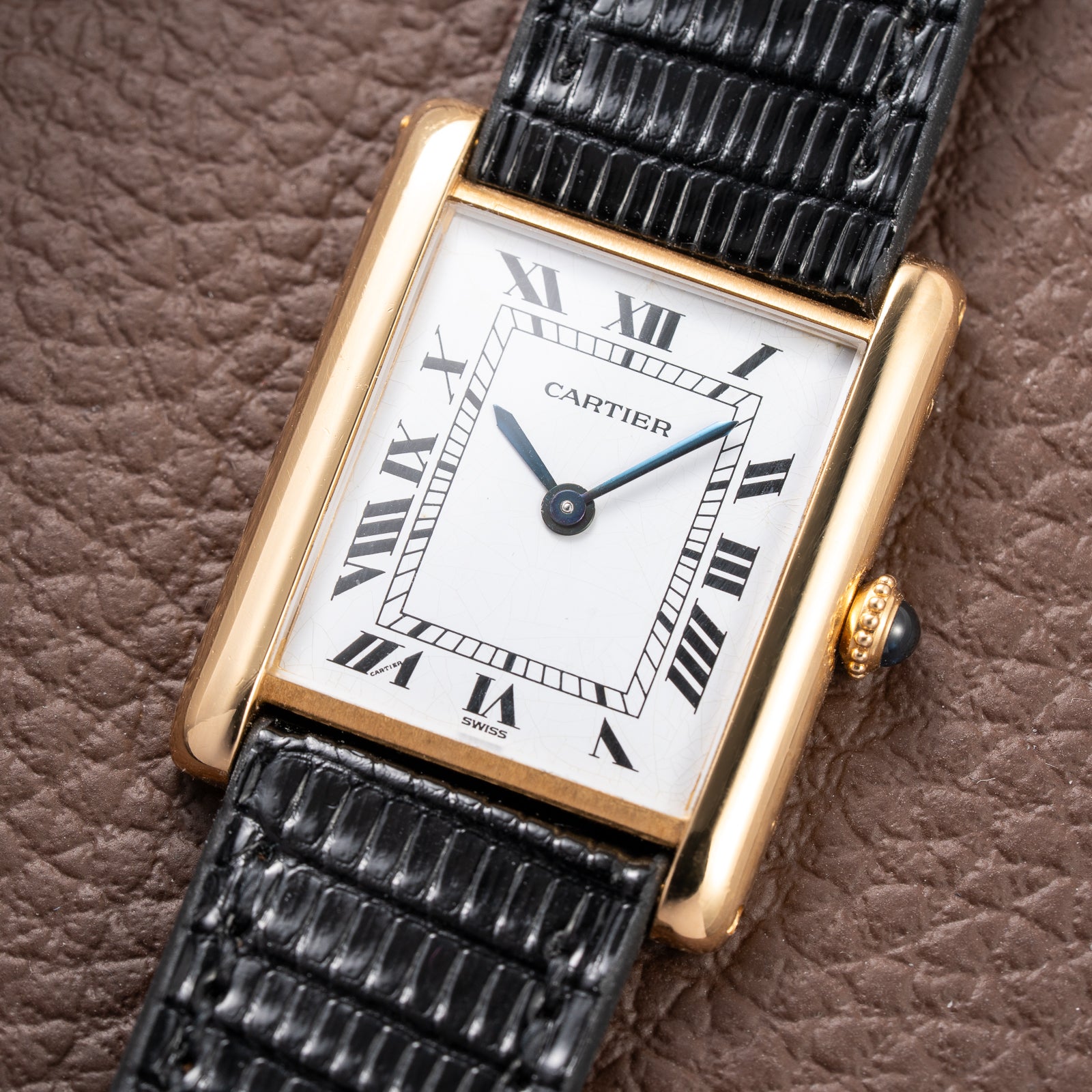 Cartier Tank Louis Extra Plate Frederic Piguet 21 in 18k Yellow Gold Reference 96065 from 1990s