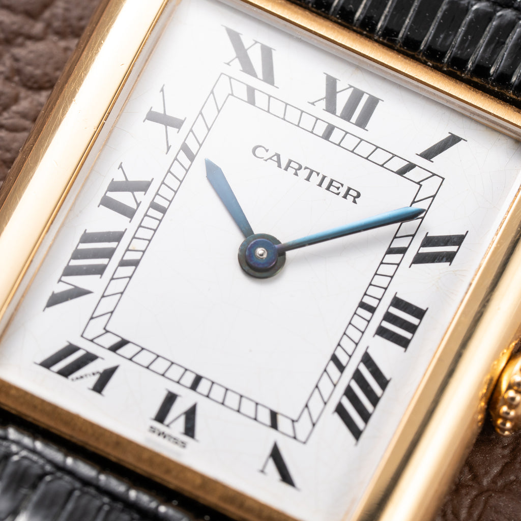 Cartier Tank Louis Extra Plate Frederic Piguet 21 in 18k Yellow Gold Reference 96065 from 1990s