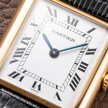 Cartier Tank Louis Extra Plate Frederic Piguet 21 in 18k Yellow Gold Reference 96065 from 1990s