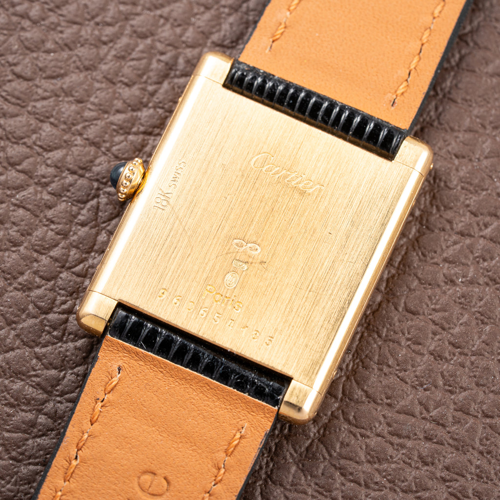 Cartier Tank Louis Extra Plate Frederic Piguet 21 in 18k Yellow Gold Reference 96065 from 1990s