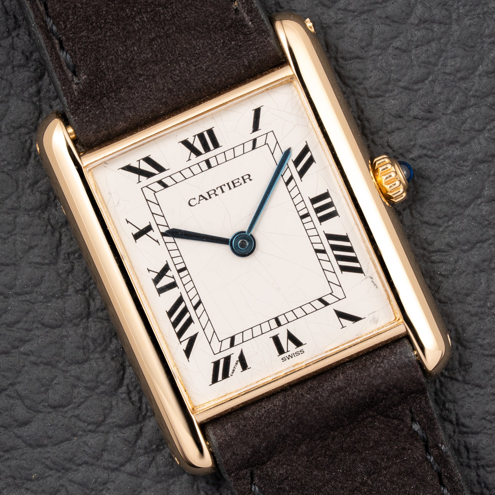 Cartier Tank Louis  Full Set 18k Yellow Gold Quartz GM Ref 81052 from 1987