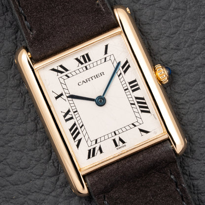 Cartier Tank Louis  Full Set 18k Yellow Gold Quartz GM Ref 81052 from 1987