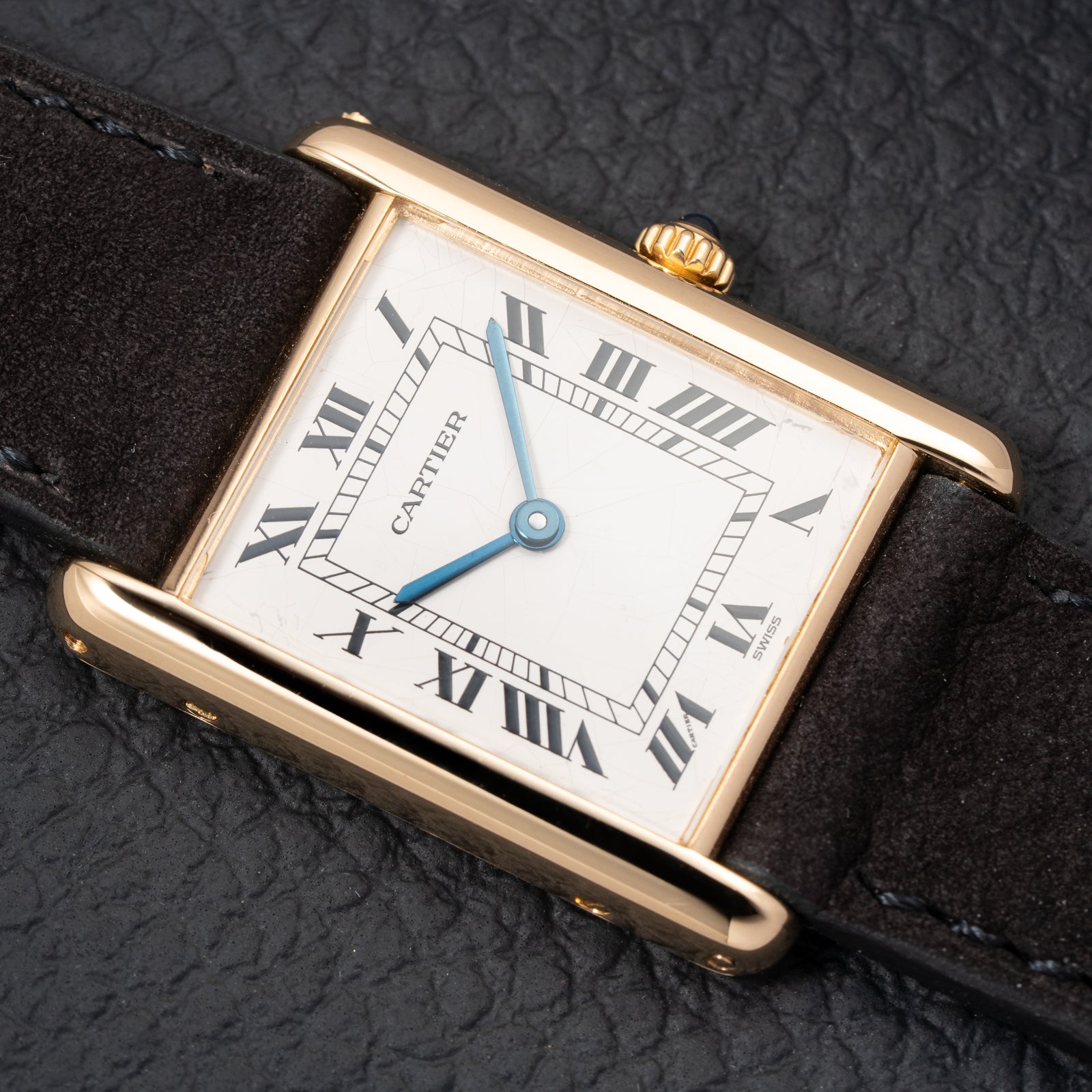 Cartier Tank Louis  Full Set 18k Yellow Gold Quartz GM Ref 81052 from 1987
