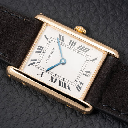 Cartier Tank Louis  Full Set 18k Yellow Gold Quartz GM Ref 81052 from 1987