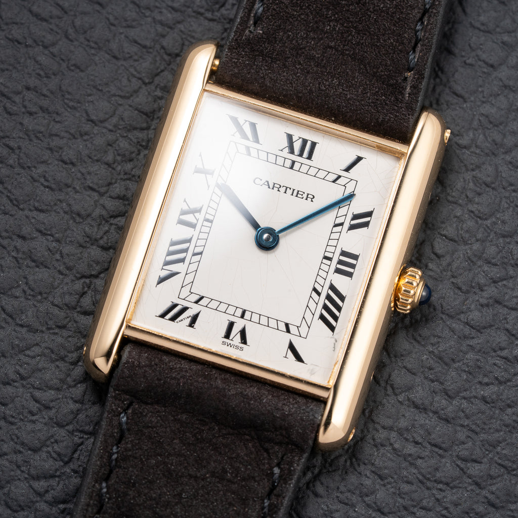 Cartier Tank Louis  Full Set 18k Yellow Gold Quartz GM Ref 81052 from 1987