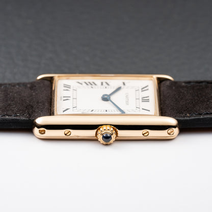 Cartier Tank Louis  Full Set 18k Yellow Gold Quartz GM Ref 81052 from 1987