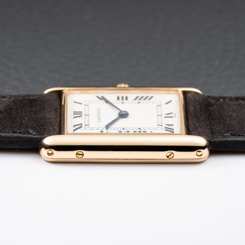 Cartier Tank Louis  Full Set 18k Yellow Gold Quartz GM Ref 81052 from 1987