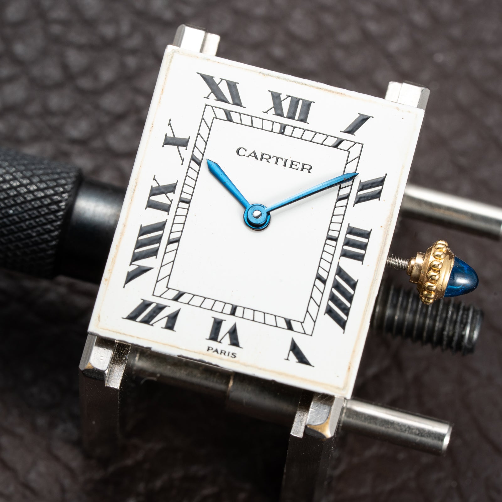 Cartier Tank Louis Paris Dial 18K Yellow Gold GM LM Ref. 78086 from 1970s