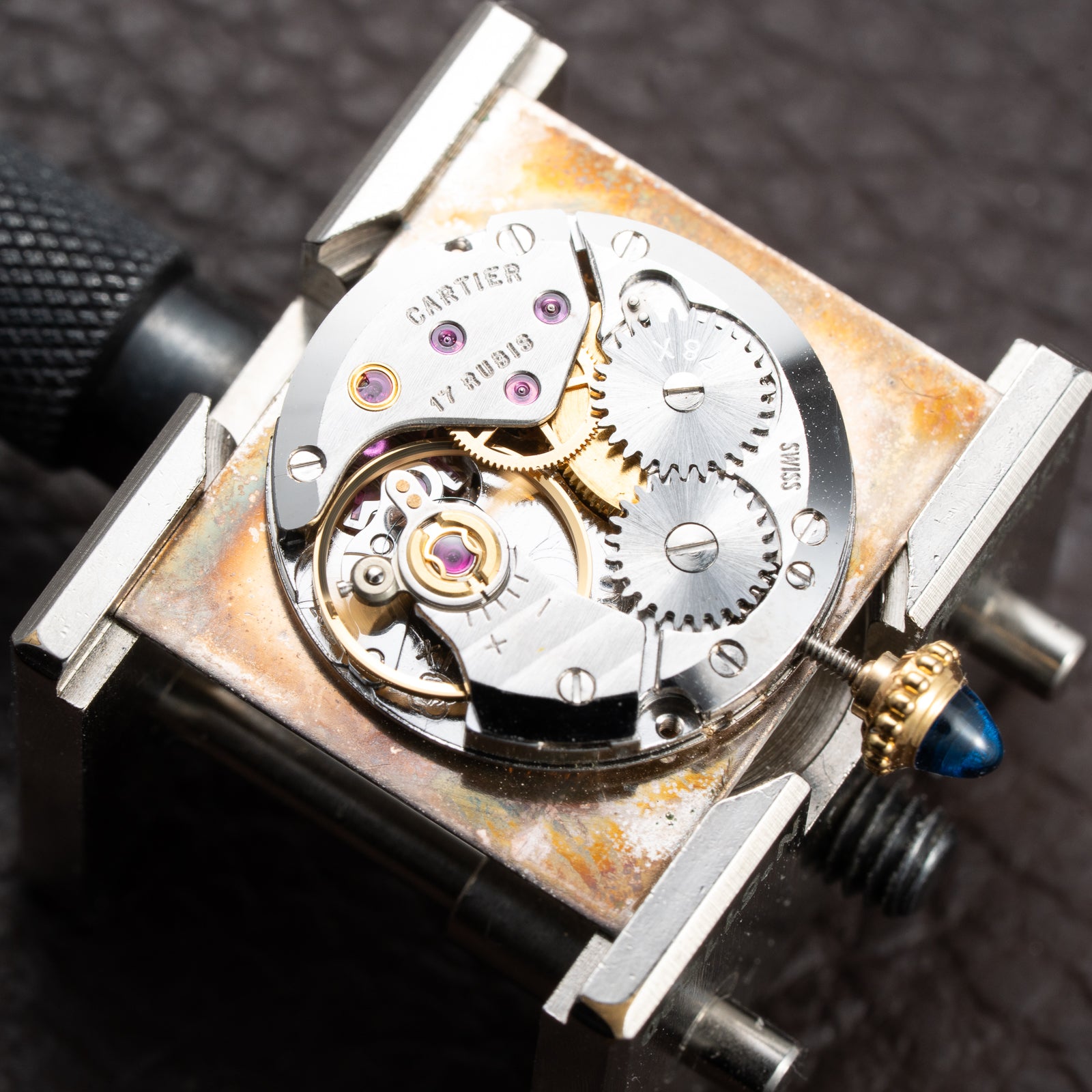Cartier Tank Louis Paris Dial 18K Yellow Gold GM LM Ref. 78086 from 1970s