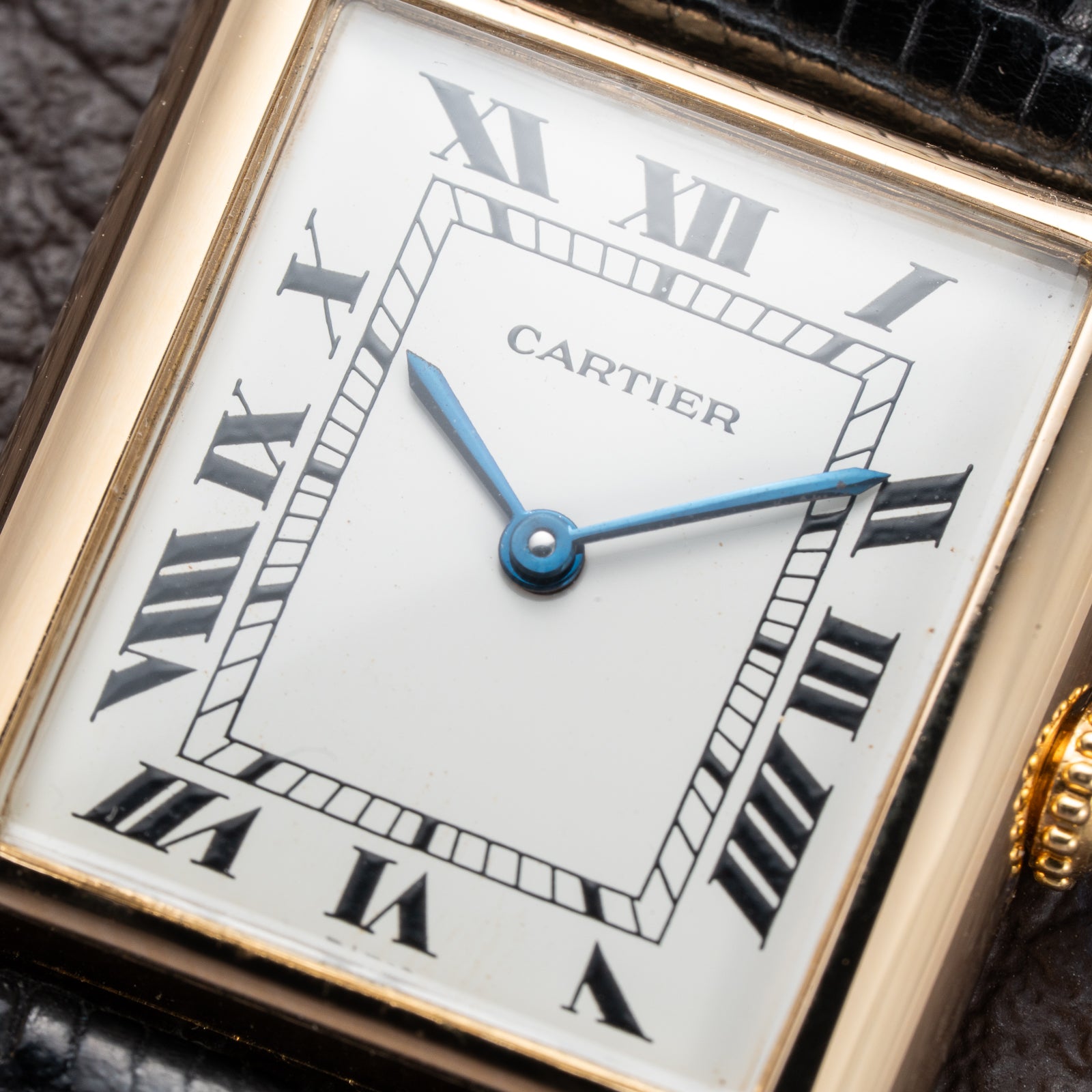 Cartier Tank Louis Paris Dial 18K Yellow Gold GM LM Ref. 78086 from 1970s