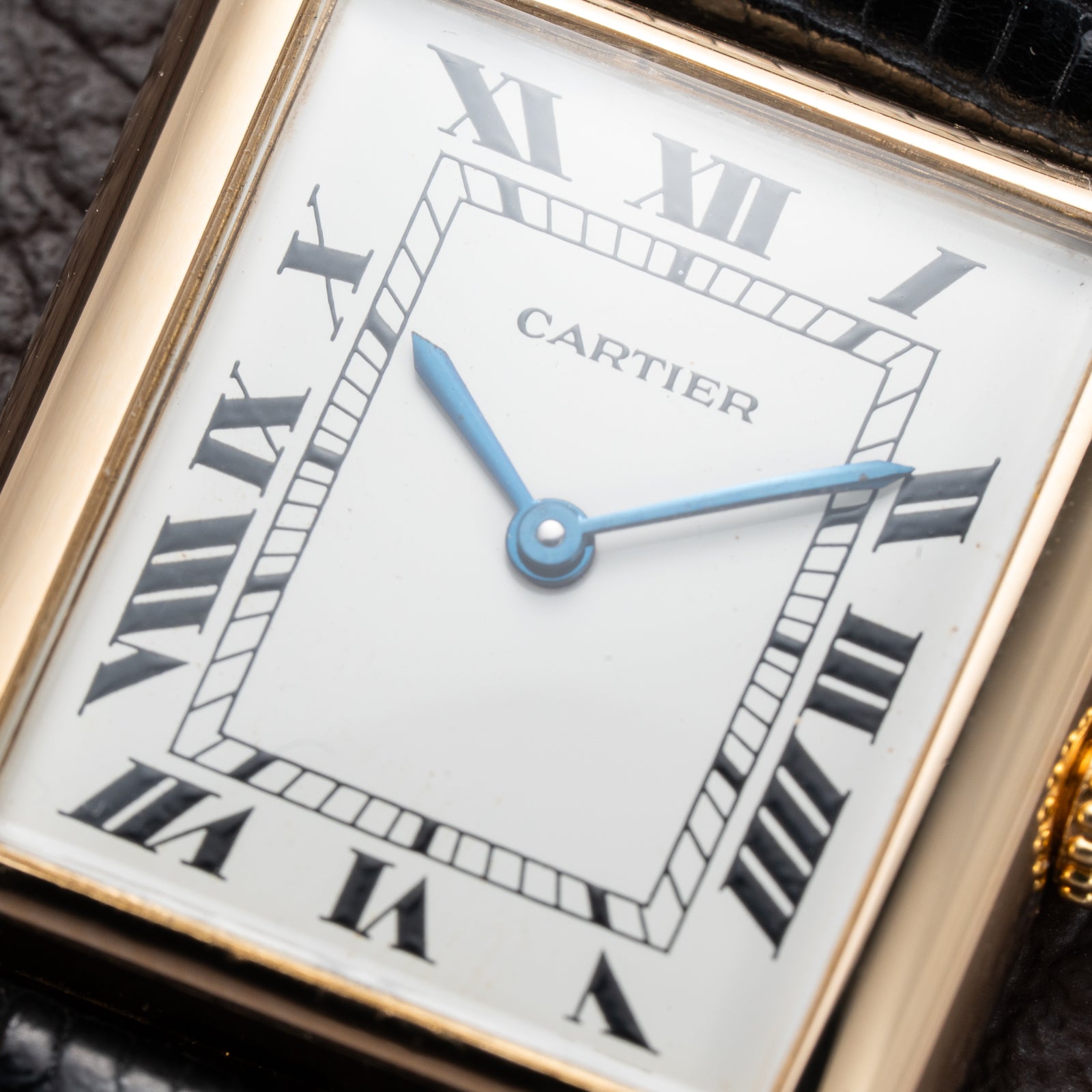 Cartier Tank Louis Paris Dial 18K Yellow Gold GM LM Ref. 78086 from 1970s