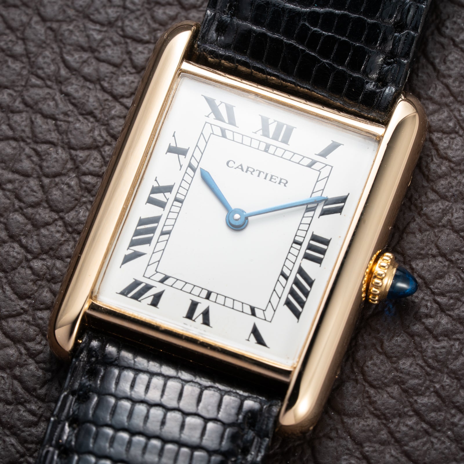 Cartier Tank Louis Paris Dial 18K Yellow Gold GM LM Ref. 78086 from 1970s