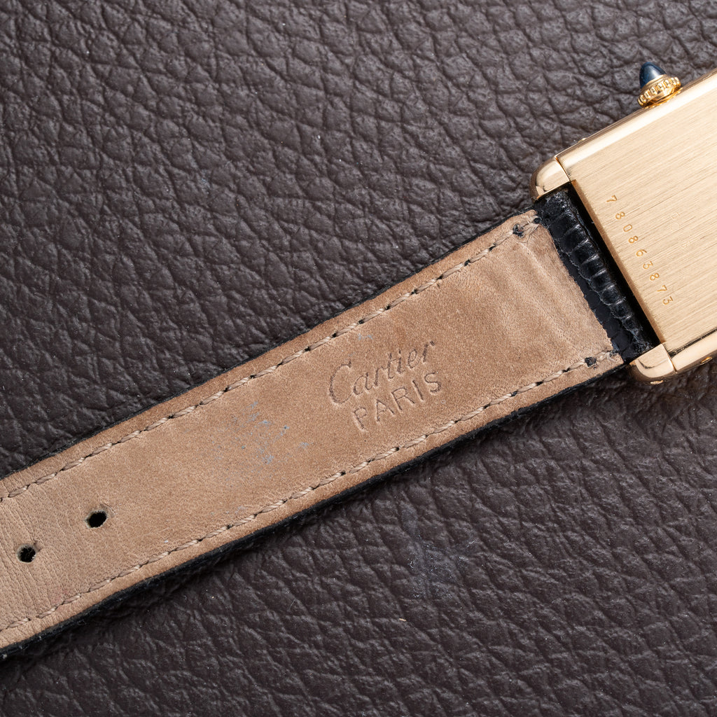 Cartier Tank Louis Paris Dial 18K Yellow Gold GM LM Ref. 78086 from 1970s