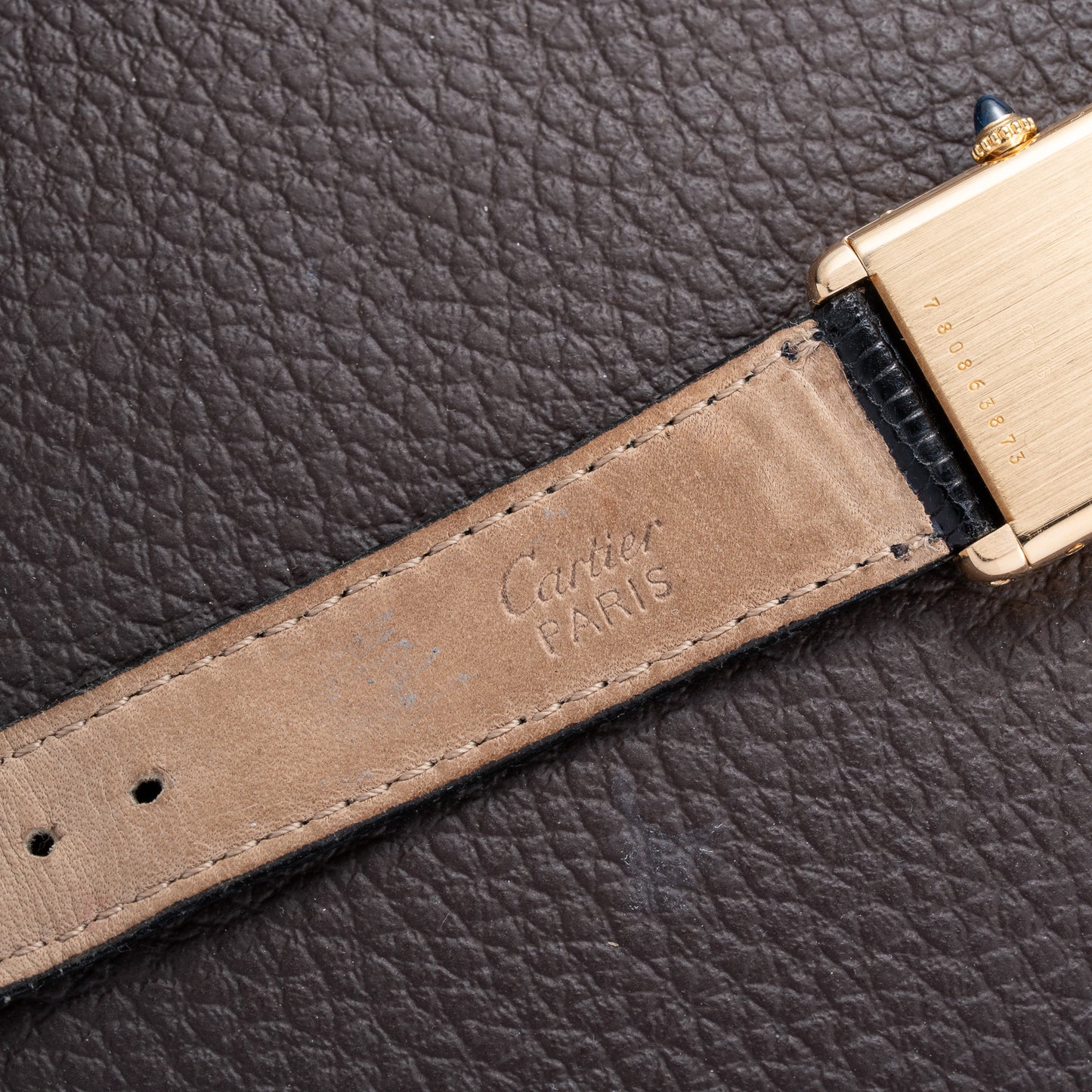 Cartier Tank Louis Paris Dial 18K Yellow Gold GM LM Ref. 78086 from 1970s